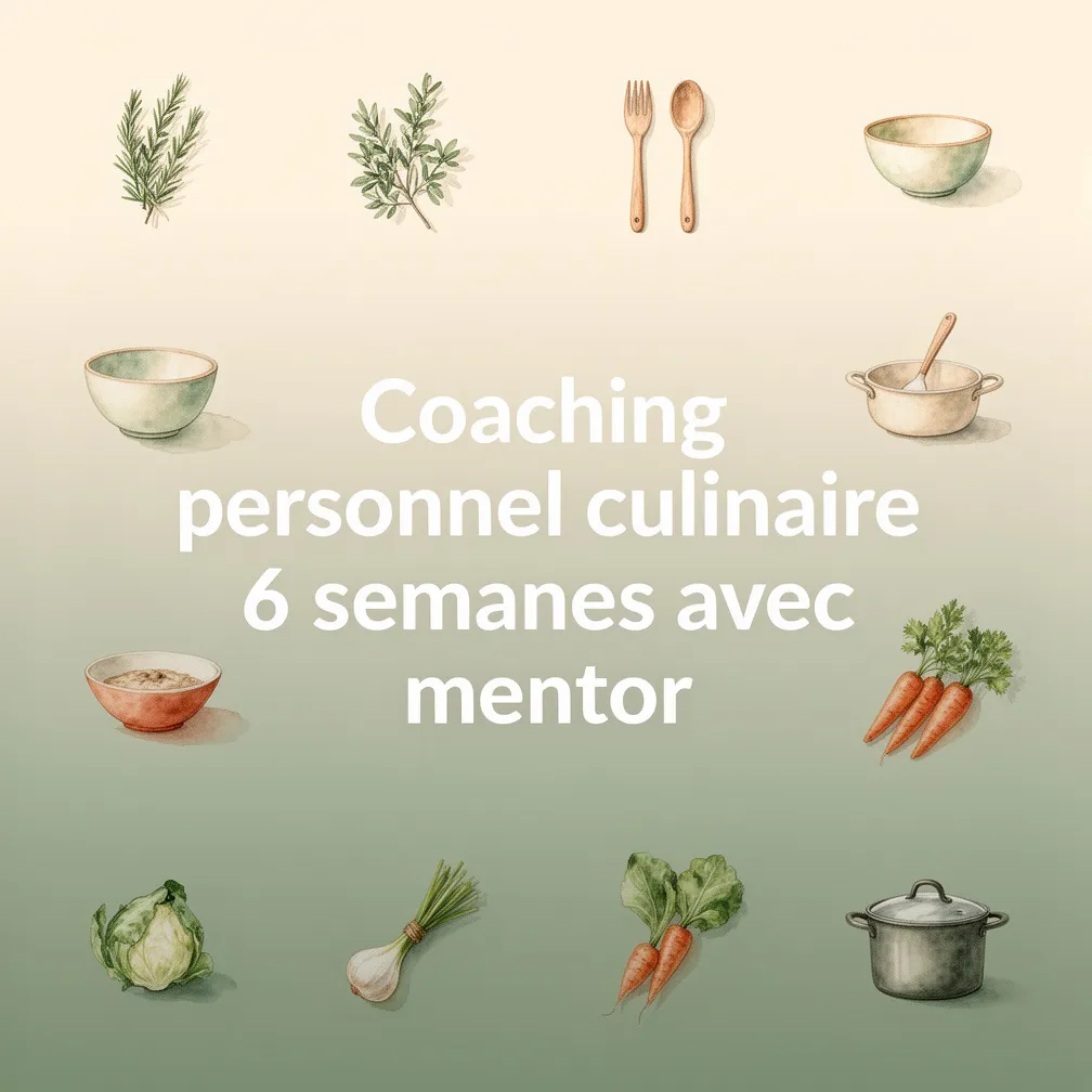 Coaching personnel culinaire 6 semaines avec mentor