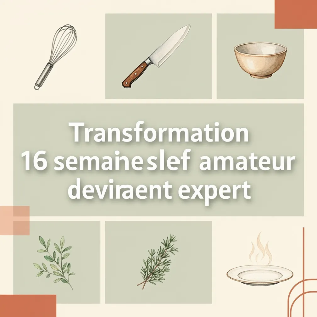 Transformation 16 semaines chef amateur devenant expert