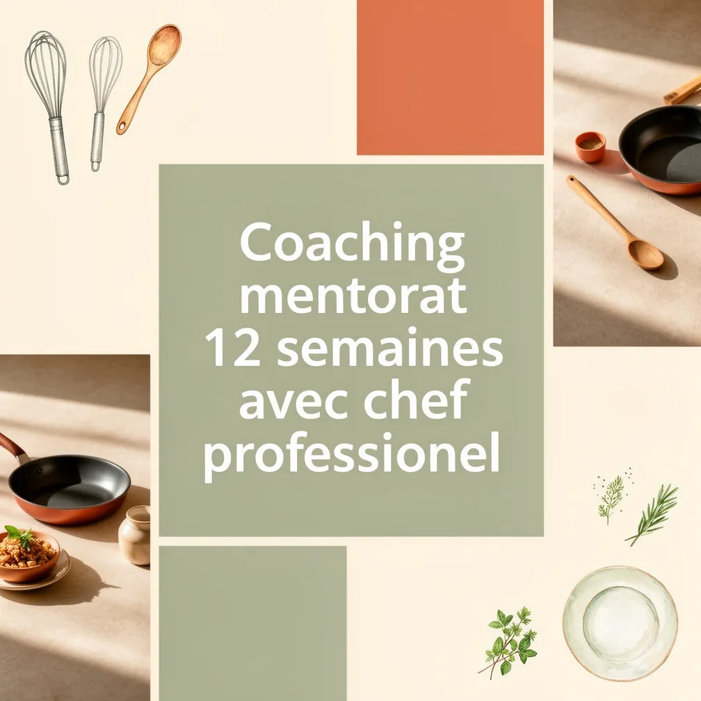 Coaching mentorat 12 semaines avec chef professionnel