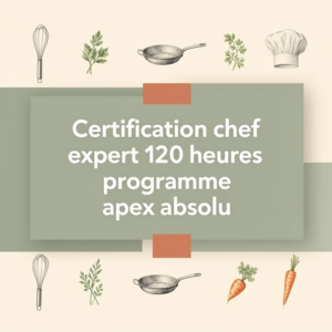 Certification chef expert 120 heures programme apex absolu